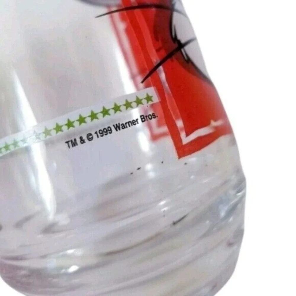Vintage‎ 1999 Warner Bros Bugs Bunny Drinking Glasses Set of 4 Looney Tunes Red